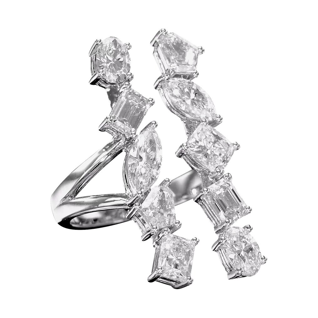 18 carats Or blanc - Bague - 3.44 ct Diamant #2.1