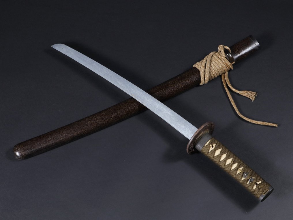 剑装 - 木材， 金属 - 日本 - Koshirae（Choshu Zumi Yuken 長州住友贤 的 Tsuba）带木盒 #1.1