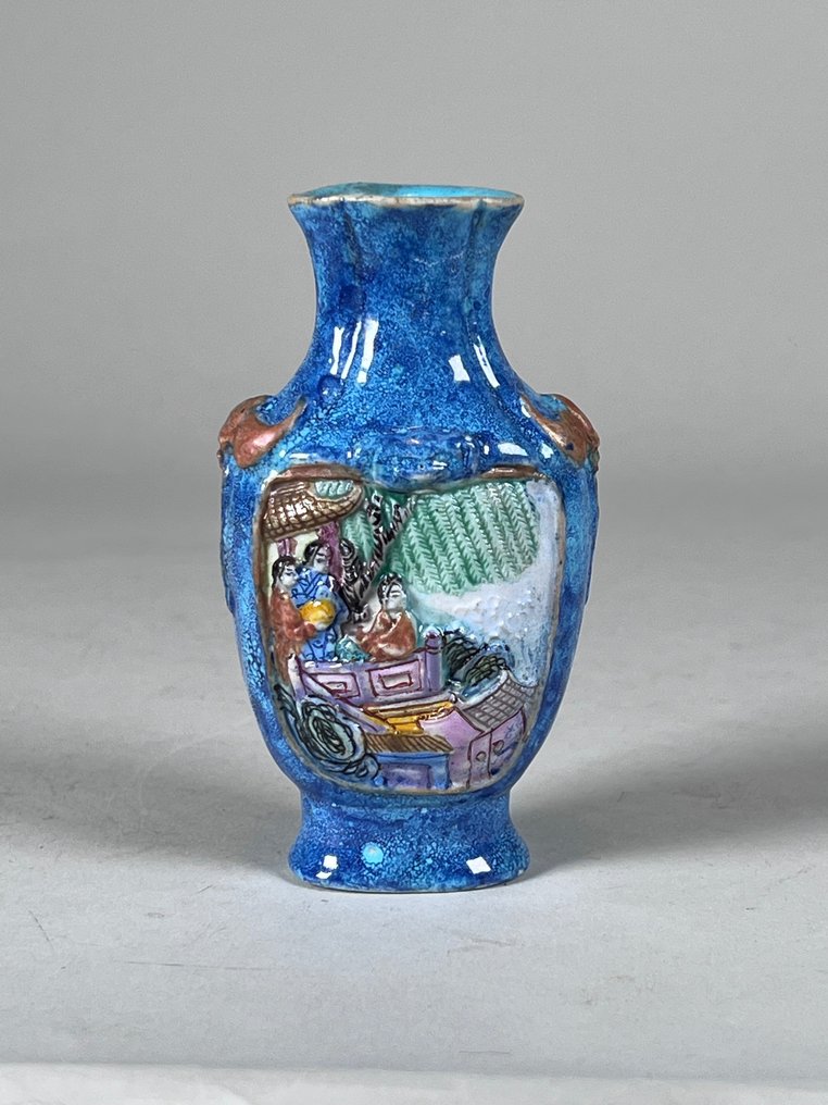 球形花瓶 (1) - Famille rose - 瓷器 - Famille rose robin’s egg - 中國 - 共和時期（1912-1949） #1.1