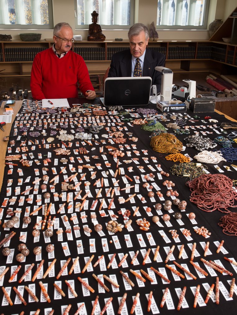 古缅甸，蒲尤国家 蚀刻玛瑙 具有特殊设计的珠子护身符 - 20 mm  (没有保留价) #3.2