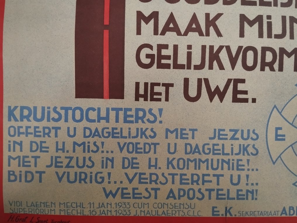 M. Merkx - Affiches Kruistocht abdij Averbode - Lata 30. #3.2