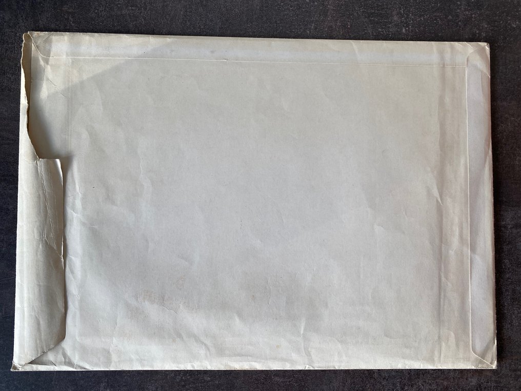 Suske en Wiske - originele omslagtekening! - Promotiemap Presto Print Bac Color - Aah, daar bent u... - 2 物品(原始封面 + 地图) - 1981 #2.1