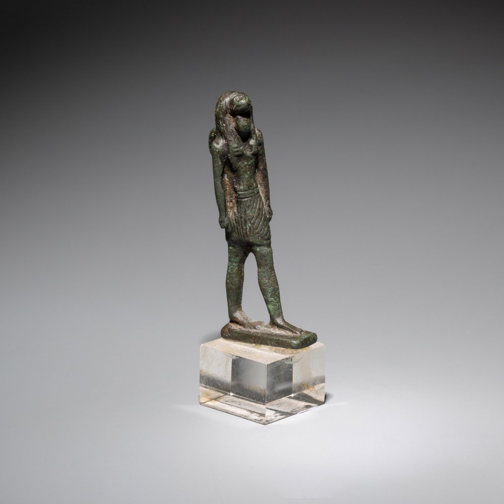 古埃及 青銅色 Nehebkau 女神的護身符。晚期，西元前 664 年 – 西元前 332 年。 5.5 公分高。 #3.2