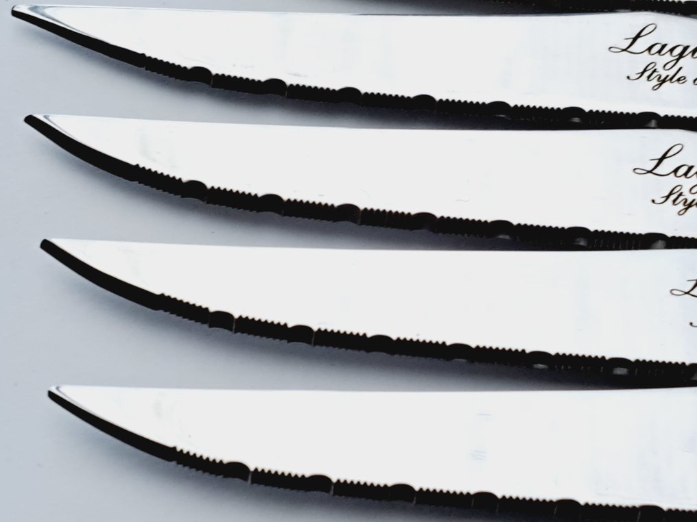 Laguiole - 18x Steak Knives - Brown - style de - Ensemble de couteaux de table (18) - Acier inoxydable #4.3