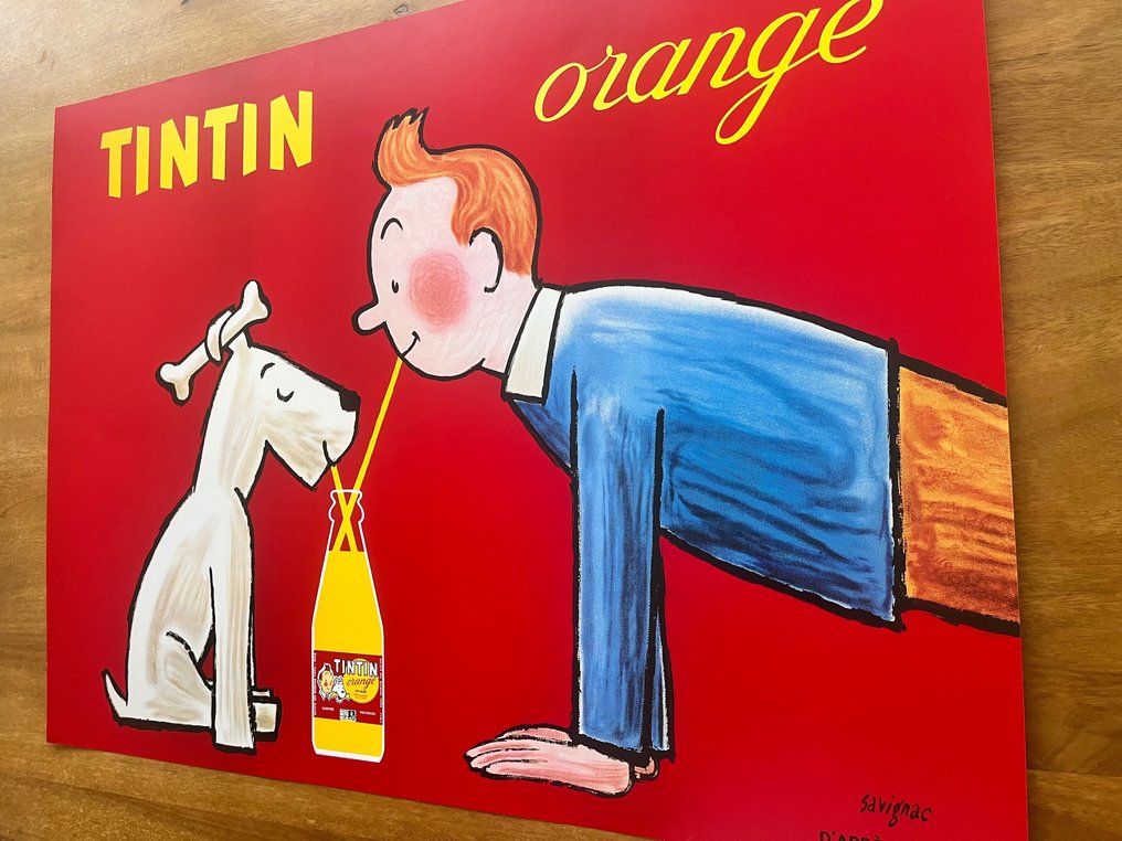 Raymond Savignac - Tintin orange d’après Hergé (after) - 1980-luku #3.2
