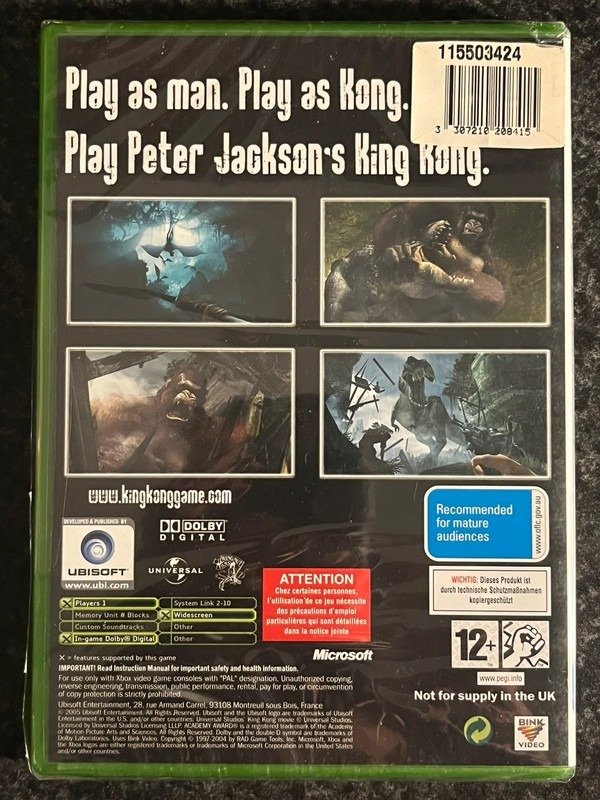 Microsoft - King Kong - Xbox Original - 電動遊戲 (1) - 原裝盒未拆封 #2.1