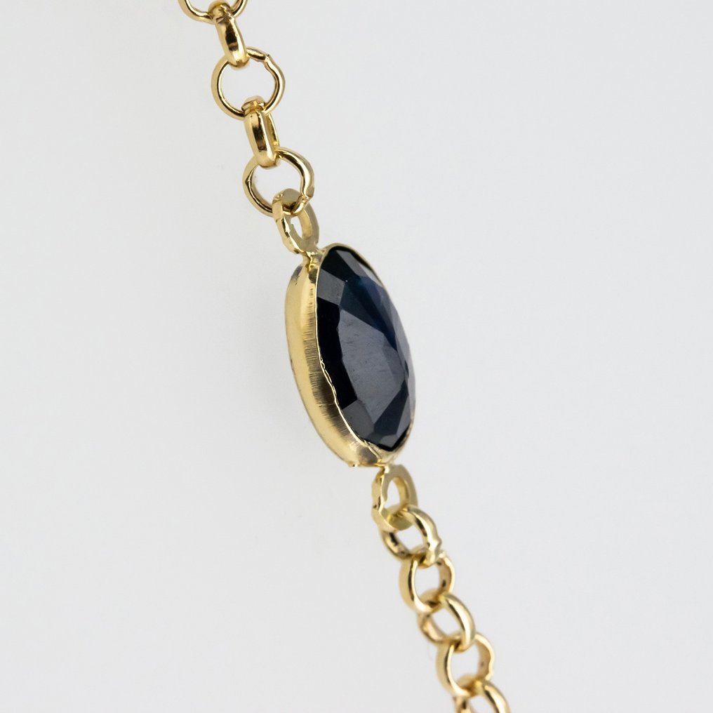 墜飾 - 18 克拉 黃金 藍寶石 #4.3