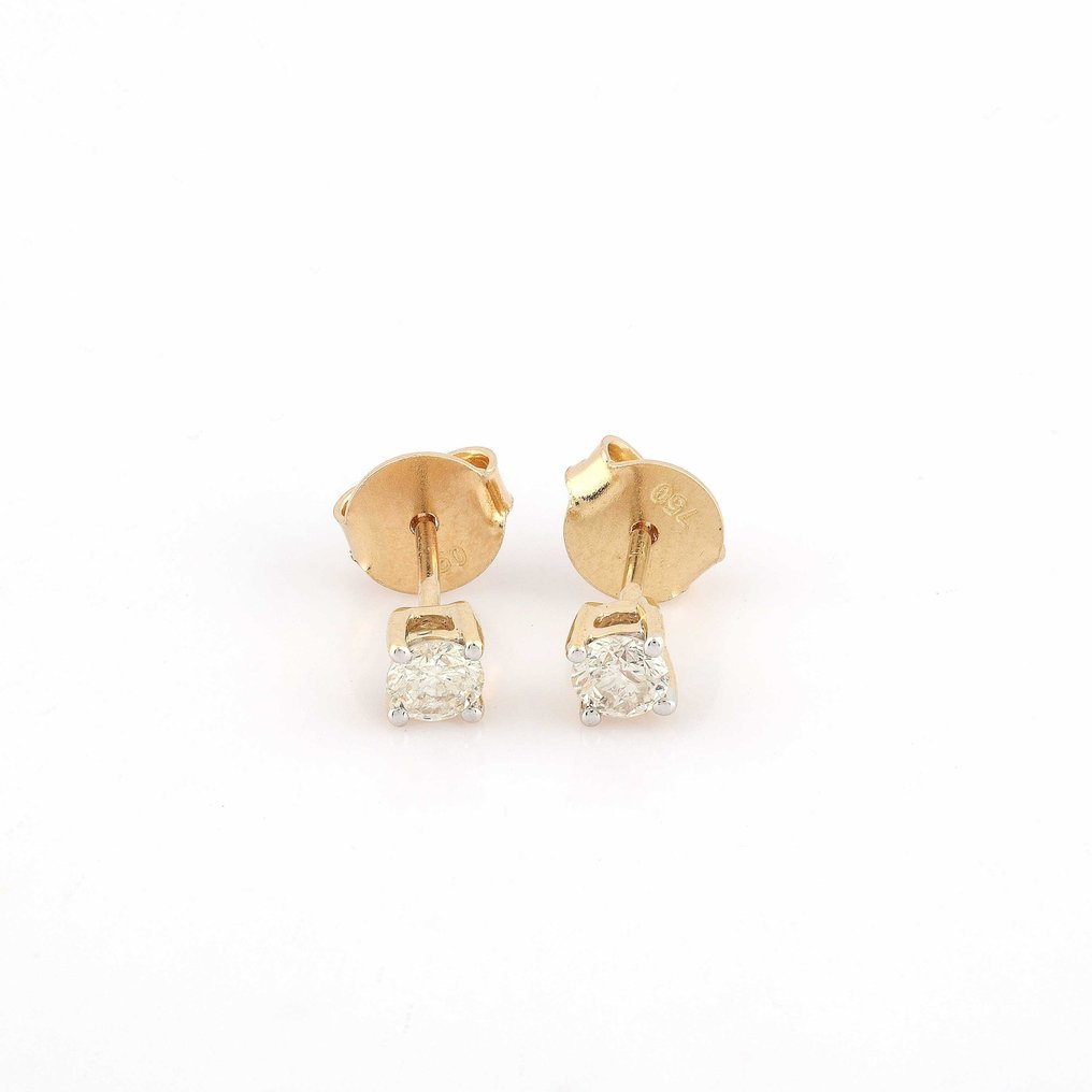 Earrings - 18 kt. Yellow gold -  0.36ct. tw. Diamond  (Natural) #1.2