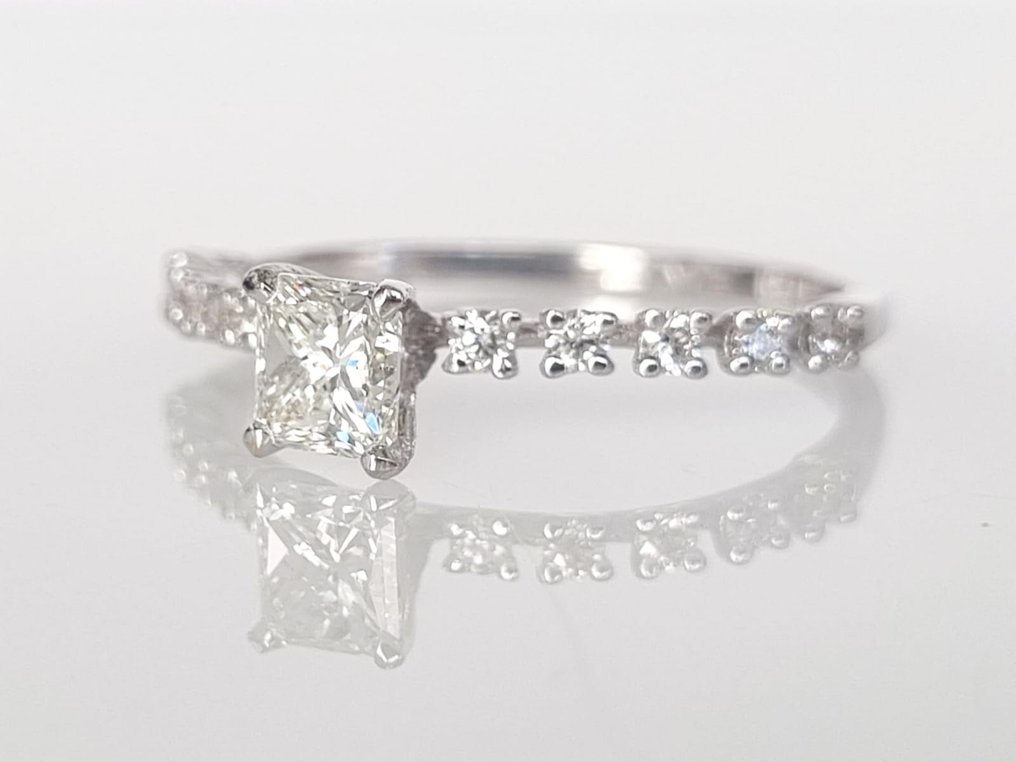 Forlovelsesring Hvidguld Diamant  (Natur) #3.2