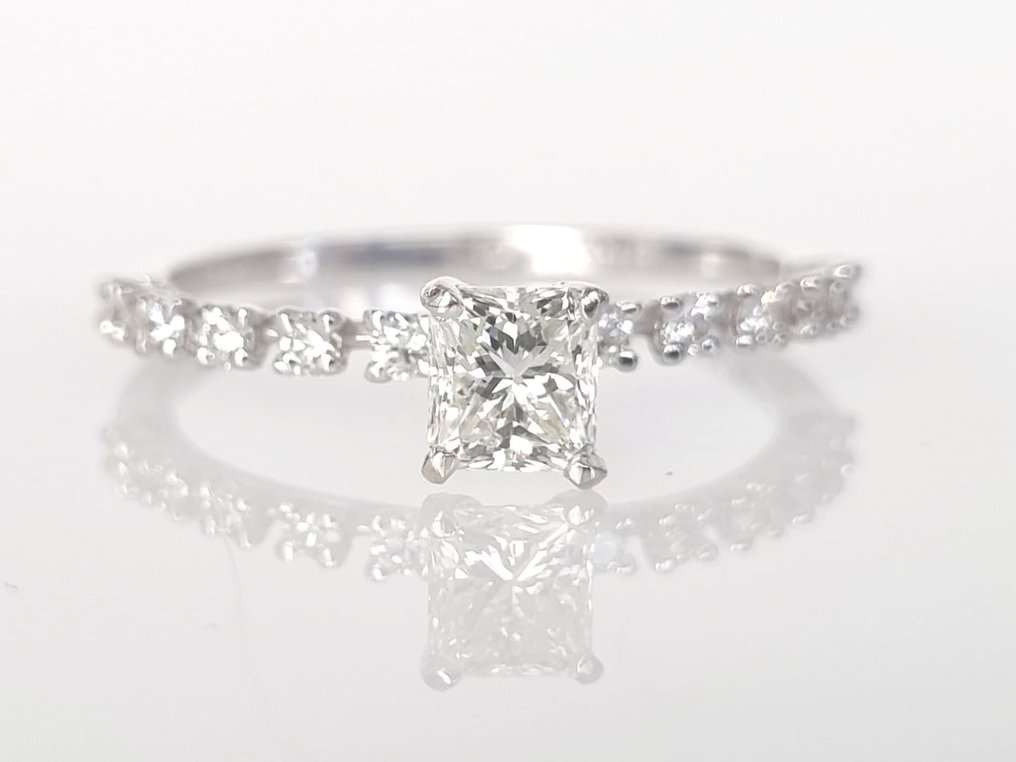 Forlovelsesring Hvidguld Diamant  (Natur) #1.1