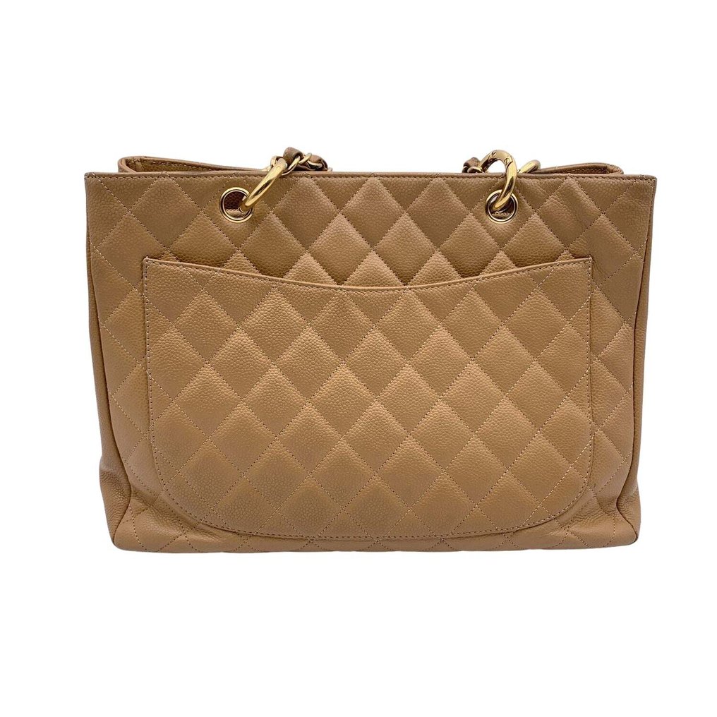 Chanel - Beige Quilted Caviar Leather GST Grand Shopping - Mala Tote #2.1