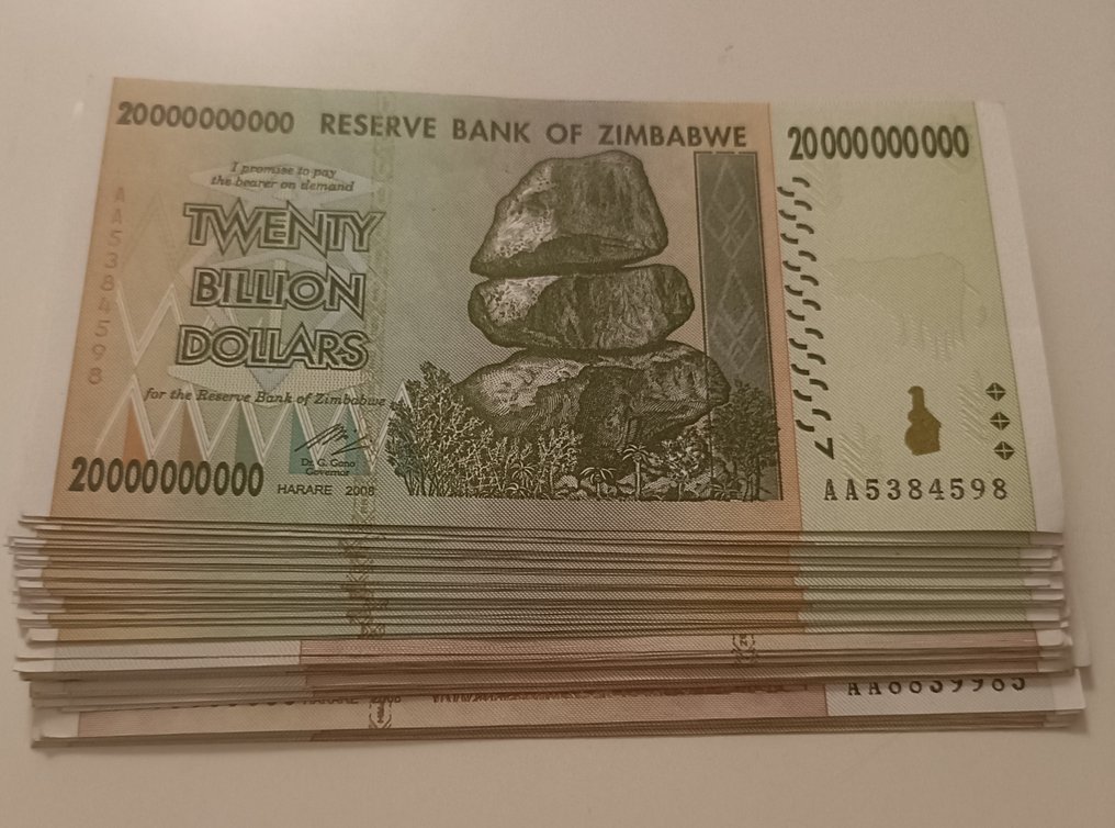Zimbabwe. - 50 x 20 Billion and 50 x 50 Billion Dollars - 2008  (No reserve price) #1.0