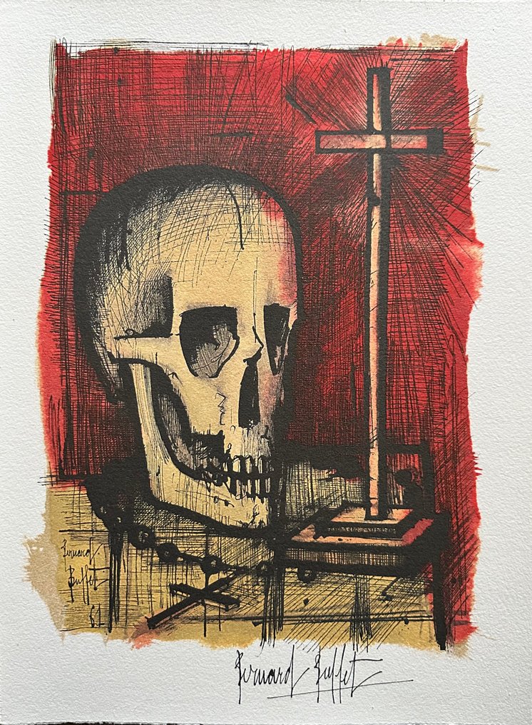 Bernard Buffet (1928-1999) - Nature morte au crâne et à la croix #1.0