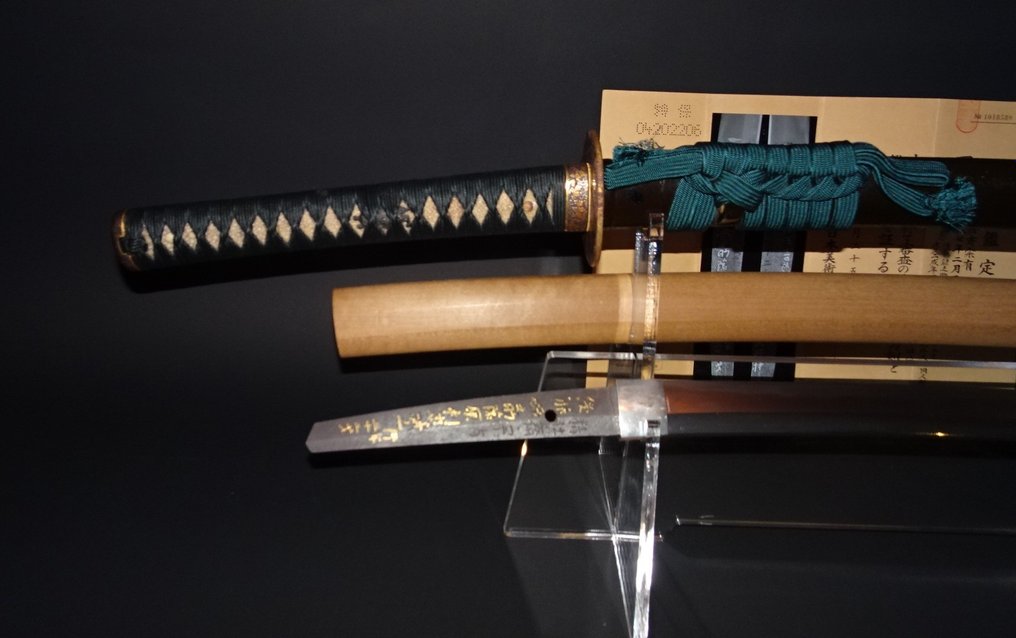 Katana - Χάλυβας - Amazing 2 Body test Katana Gold Inlay Seisosai Muneari NBTHK Tokubetsu Hozon - Ιαπωνία - 19th century #2.1