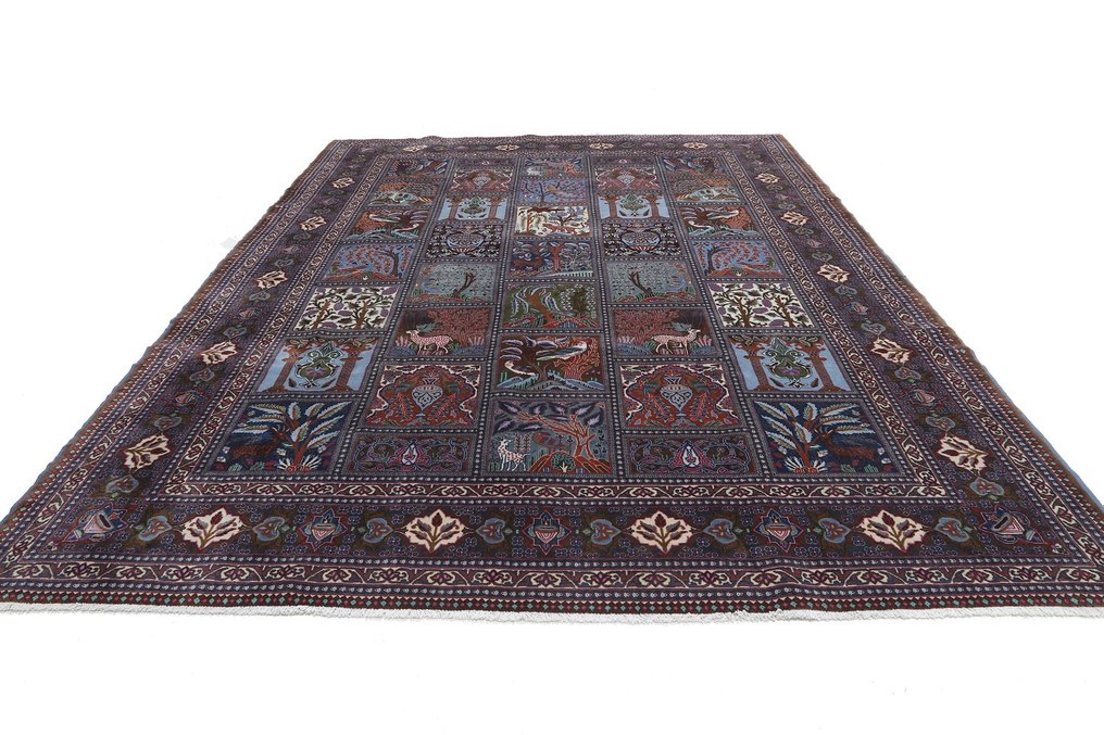 非常精細的地毯原始喀什瑪伊甸園由軟木羊毛田野圖案製成 - 小地毯 - 400 cm - 295 cm #2.3