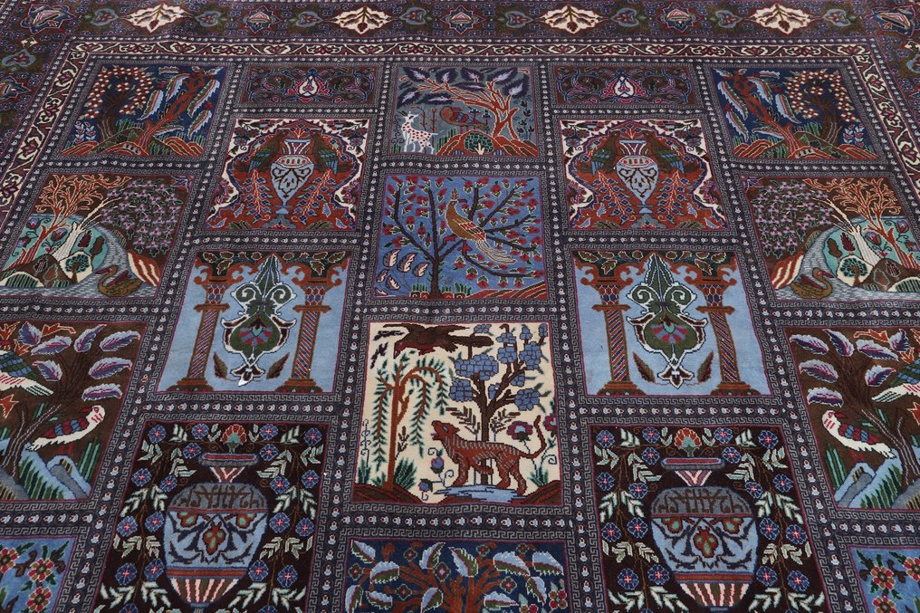 非常精細的地毯原始喀什瑪伊甸園由軟木羊毛田野圖案製成 - 小地毯 - 400 cm - 295 cm #3.2