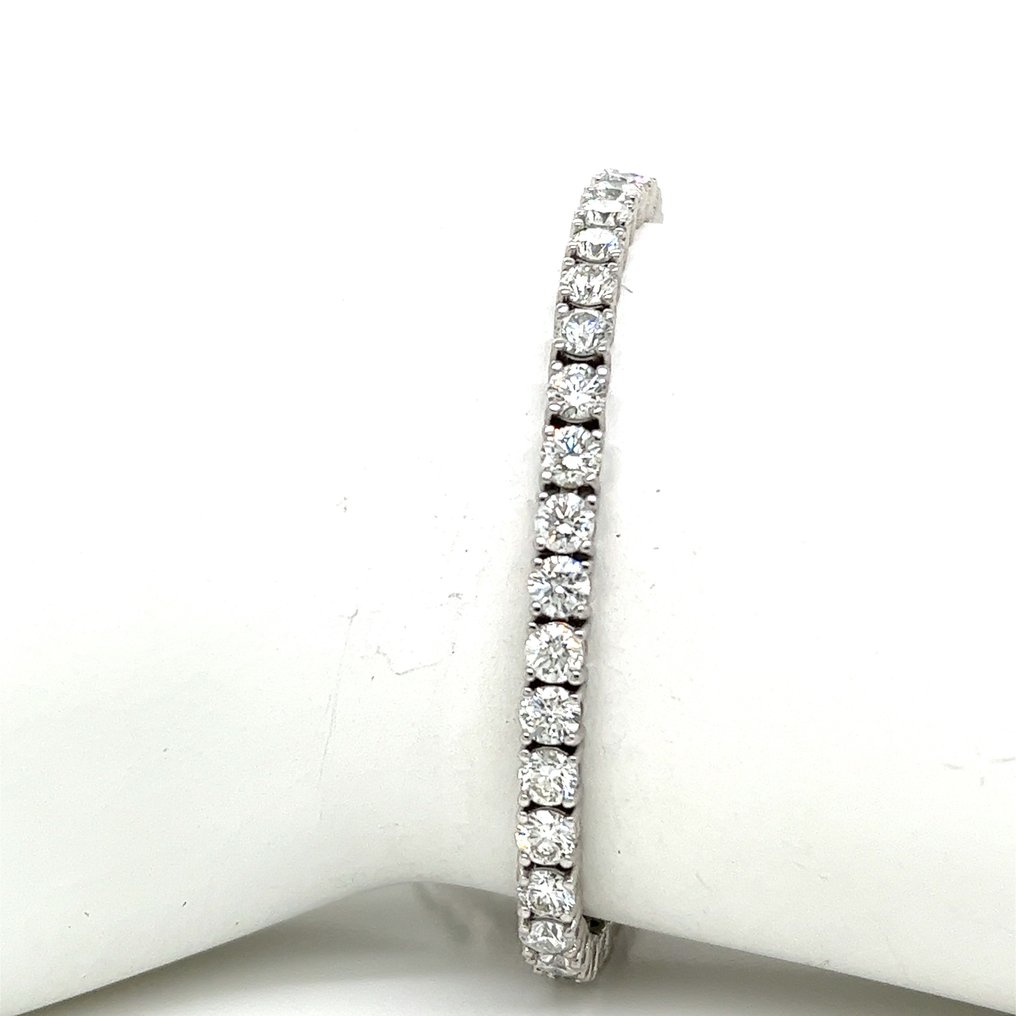 Bracelet - 14 carats Or blanc -  4.50 tw. Diamant  (Naturelle)  #1.1