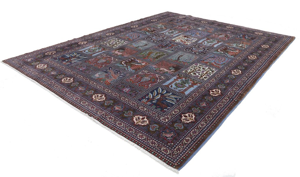 Tapete muito fino original Kashmar Garden of Eden feito de lã de cortiça com padrão de campos - Tapete - 400 cm - 295 cm #2.2