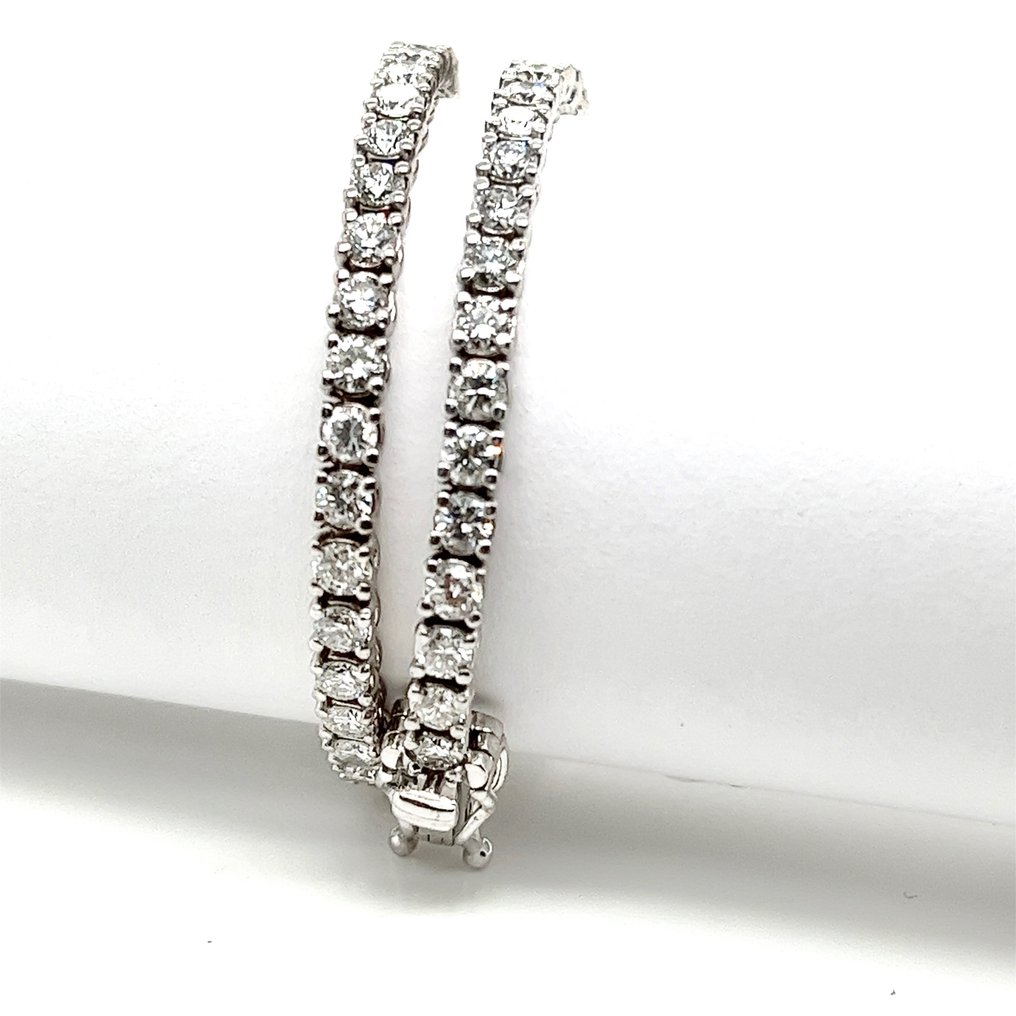 Bracelet - 14 carats Or blanc -  4.50 tw. Diamant  (Naturelle)  #2.1