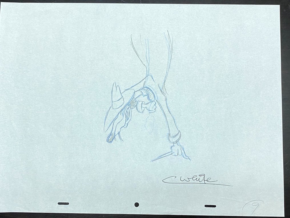Who Framed Roger Rabbit (1988) - 1 Alkuperäinen animaatiopiirros Smart Assista, animaattorin allekirjoittama #3.1