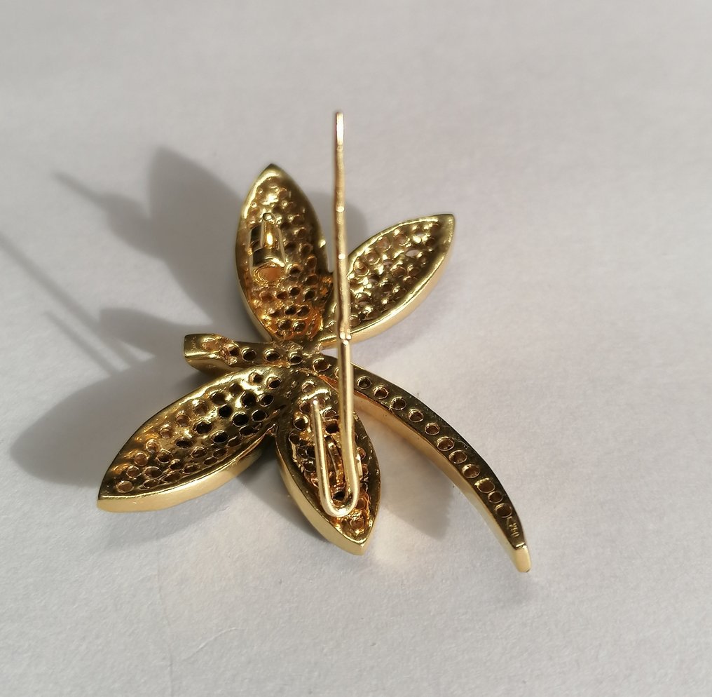 Καρφίτσα - 18 καράτια Κίτρινο χρυσό - 1.83ct. tw. Διαμάντι (Φυσικό) #4.3