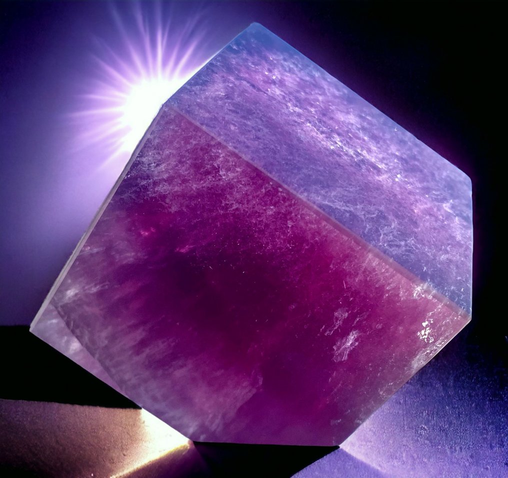 Cub de fluorit de calitate extra - minele Xia Yang - Înălțime: 52 mm - Lățime: 52 mm- 420 g #1.1