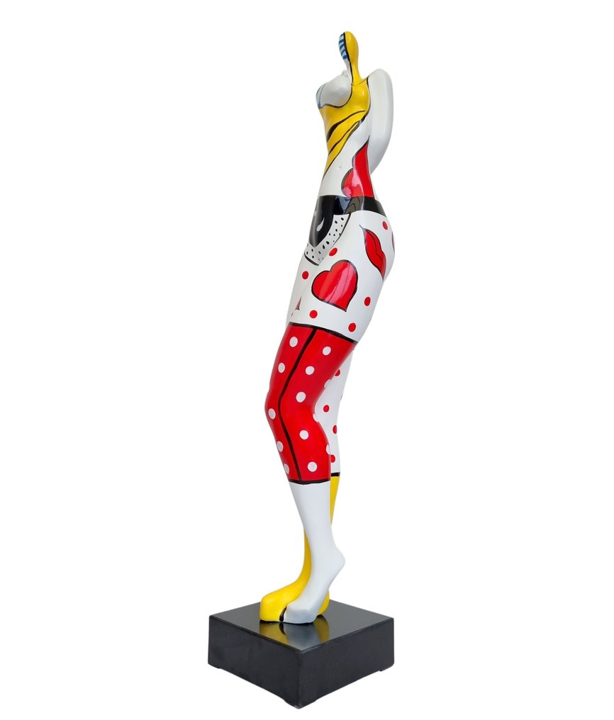 雕刻, Large standing female in pop art style - 75 cm - 樹脂, 玻璃钢, 大理石 #4.3