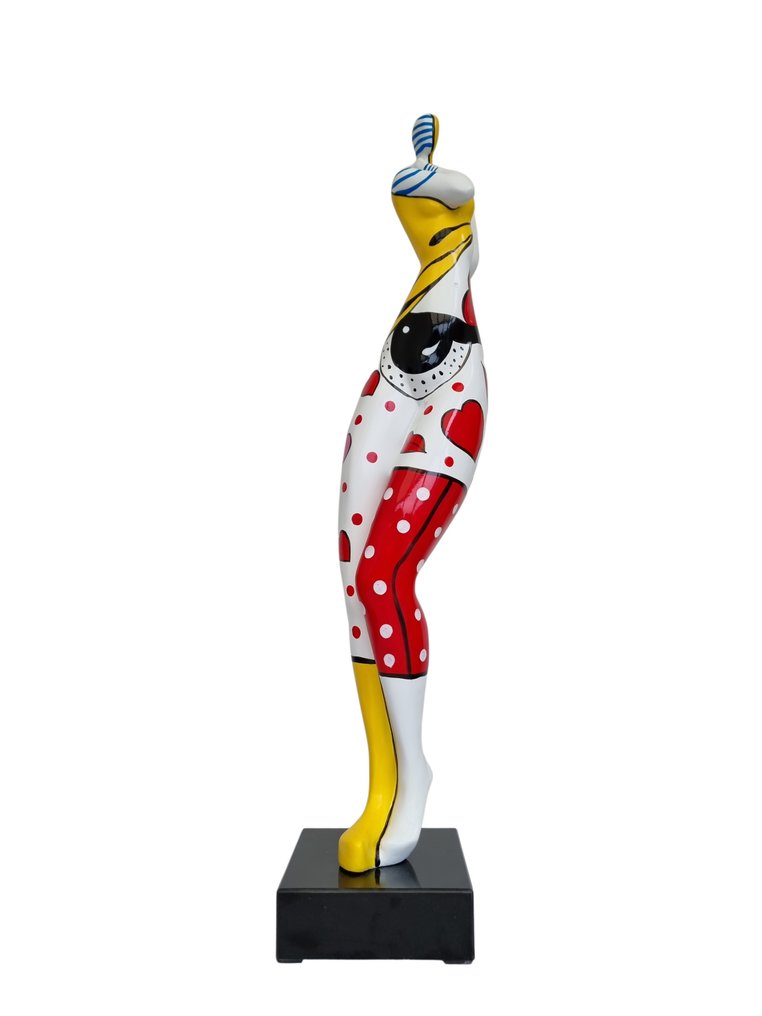 sculptuur, Large standing female in pop art style - 75 cm - Glasvezel #1.1