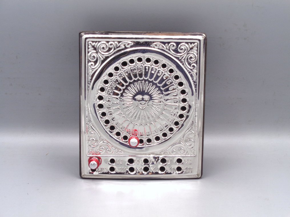PG-MIANI Argenteria - 雕刻, Calendario perpetuo in argento 925 - 15 cm -  #3.1
