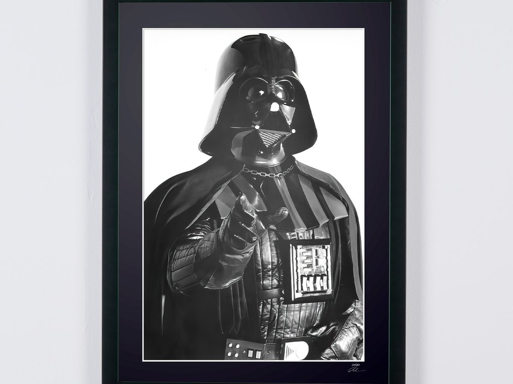 Star Wars 1977 - Promo shot - Darth Vader (David Prowse) - Fine Art Photography - Luxury Wooden Framed 70X50 cm - Limited Edition Nr 05 of 30 - Serial ID 60018 - Original Certificate (COA), Hologram - 100% New. Shipping Reduction from 3 items #4.3