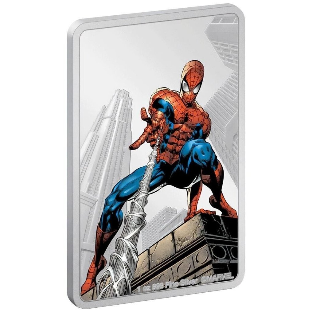 Niue. 2 Dollars 2023 Spiderman™ Marvel™, 1 Oz (.999) #1.0