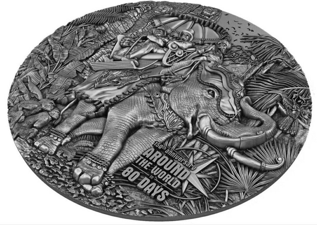 Niue. 5 Dollars 2022 Around the World in 80 Days - 150th Anniversary, 3 Oz (.999) #2.1