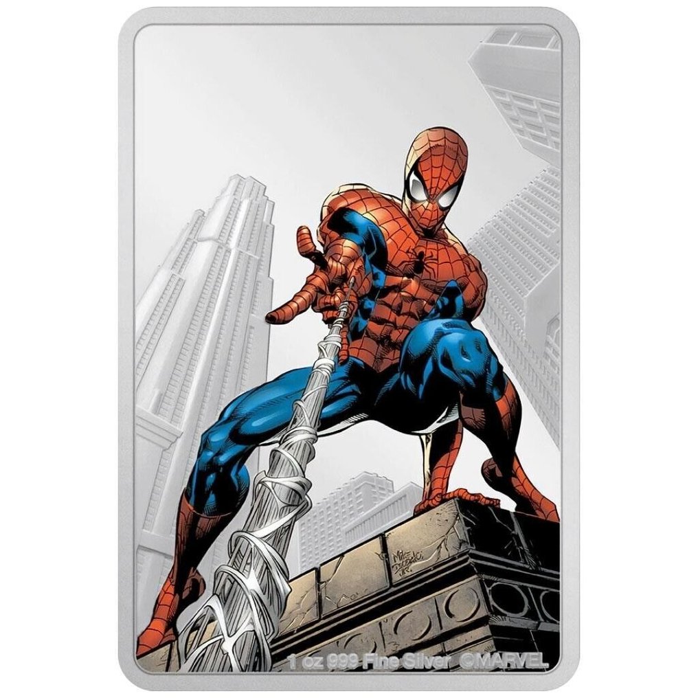 Niue. 2 Dollars 2023 Spiderman™ Marvel™, 1 Oz (.999) #1.0