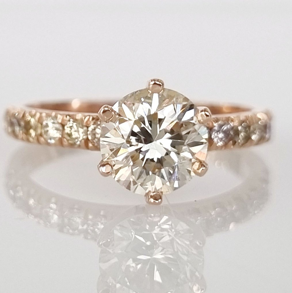 14 kt Roséguld - Ring - 1.64 ct Diamant #1.1