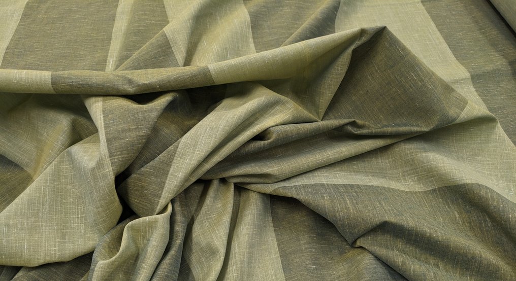 	 Fantastico tessuto in lino bicolore Tessitura Artigiana Varetto - 撒哈拉 - 紡織品  - 540 cm - 335 cm #1.1
