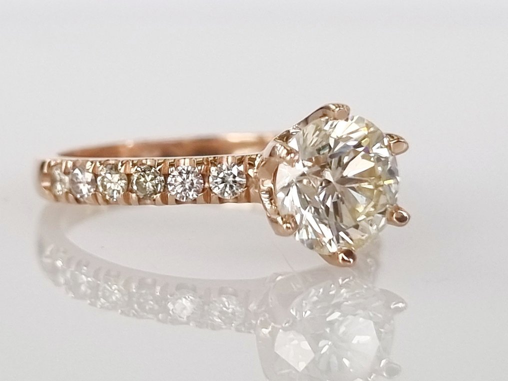 14 kt. Rózsaszín arany - Gyűrű - 1.64 ct Gyémánt #2.1
