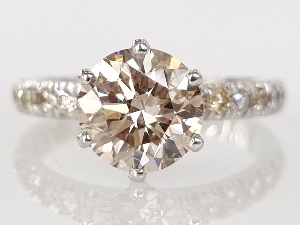 14 karaat Witgoud - Ring - 2.40 ct Diamant #1.1