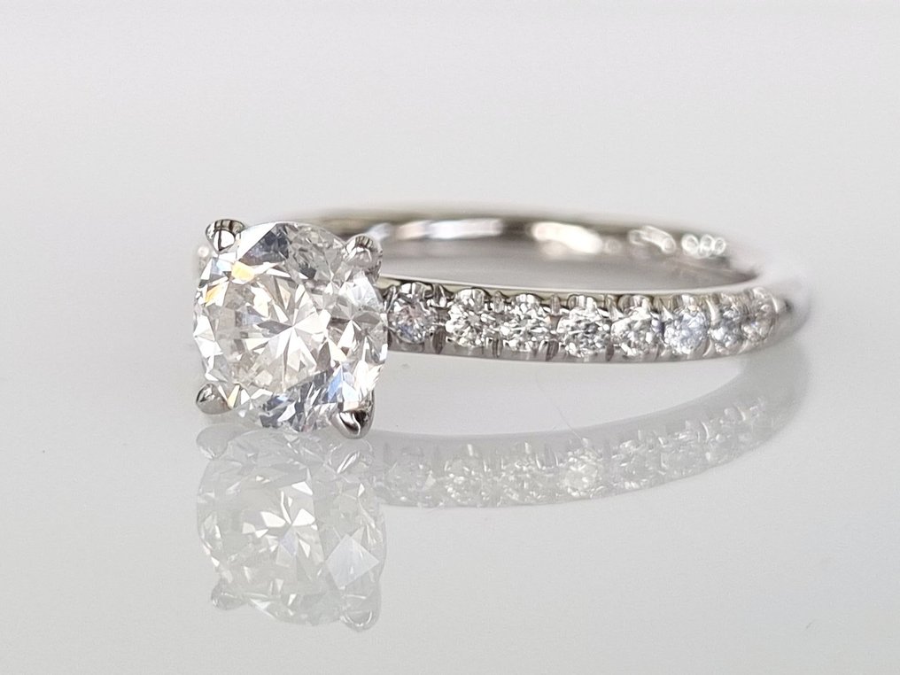 14 karat Hvitt gull - Ring - 1.44 ct Diamant #3.1