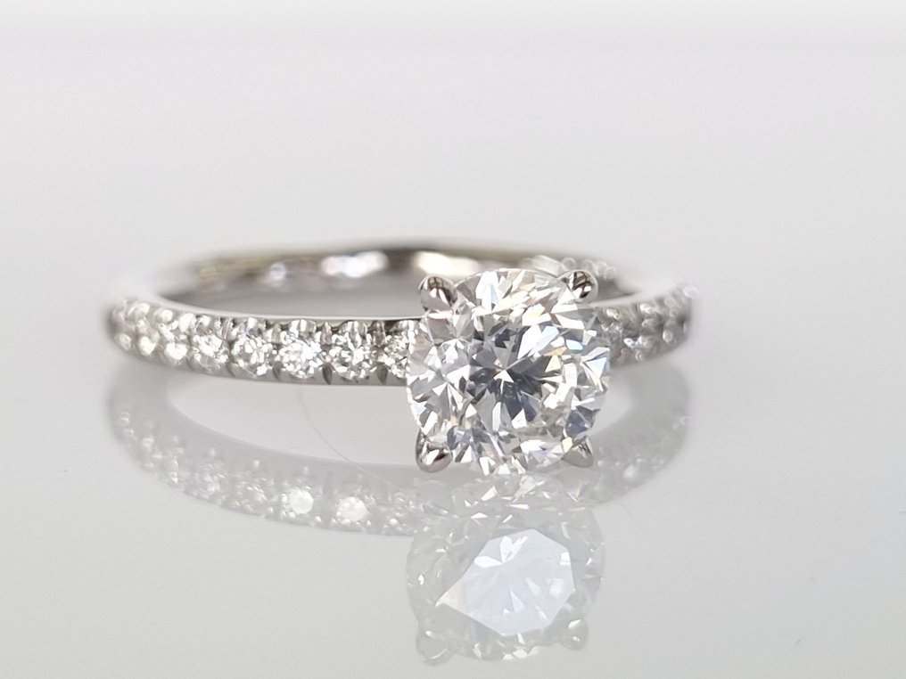 14 karat Hvitt gull - Ring - 1.44 ct Diamant #2.1