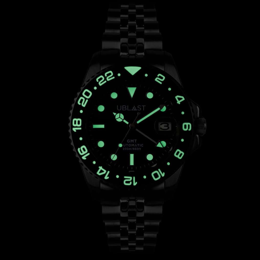 Ublast - Automatic Diver GMT - 20 ATM - UBDGMJ40BK - Herre - 2025 #4.3