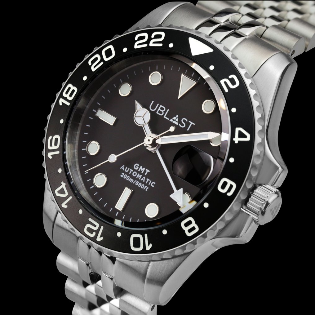 Ublast - Automatic Diver GMT - 20 ATM - UBDGMJ40BK - Herre - 2025 #1.0