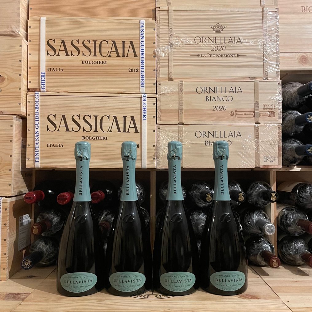 Bellavista,  Alma Grande Cuvée Non Dosato - Franciacorta DOCG - 4 Flaskor (0,75L) #1.1