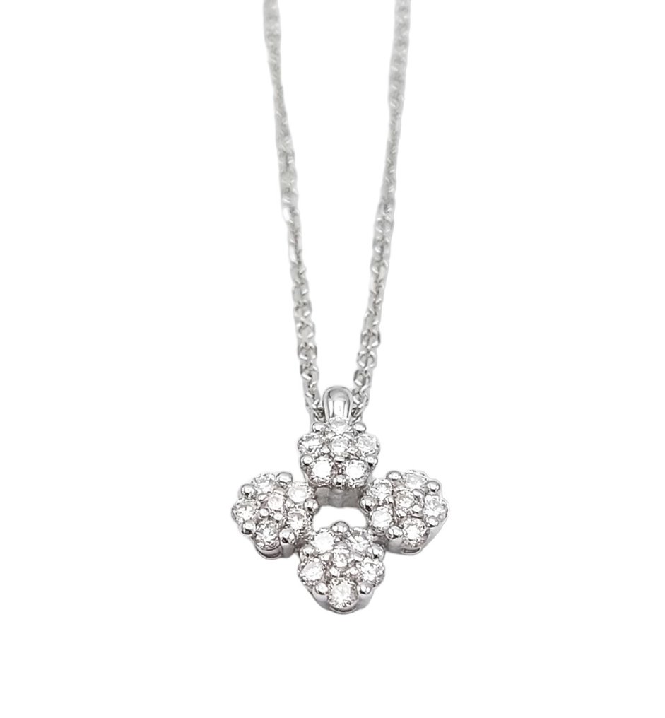 Chimento - 18 quilates Oro blanco - Collar con colgante - 0.24 ct Diamante #1.1