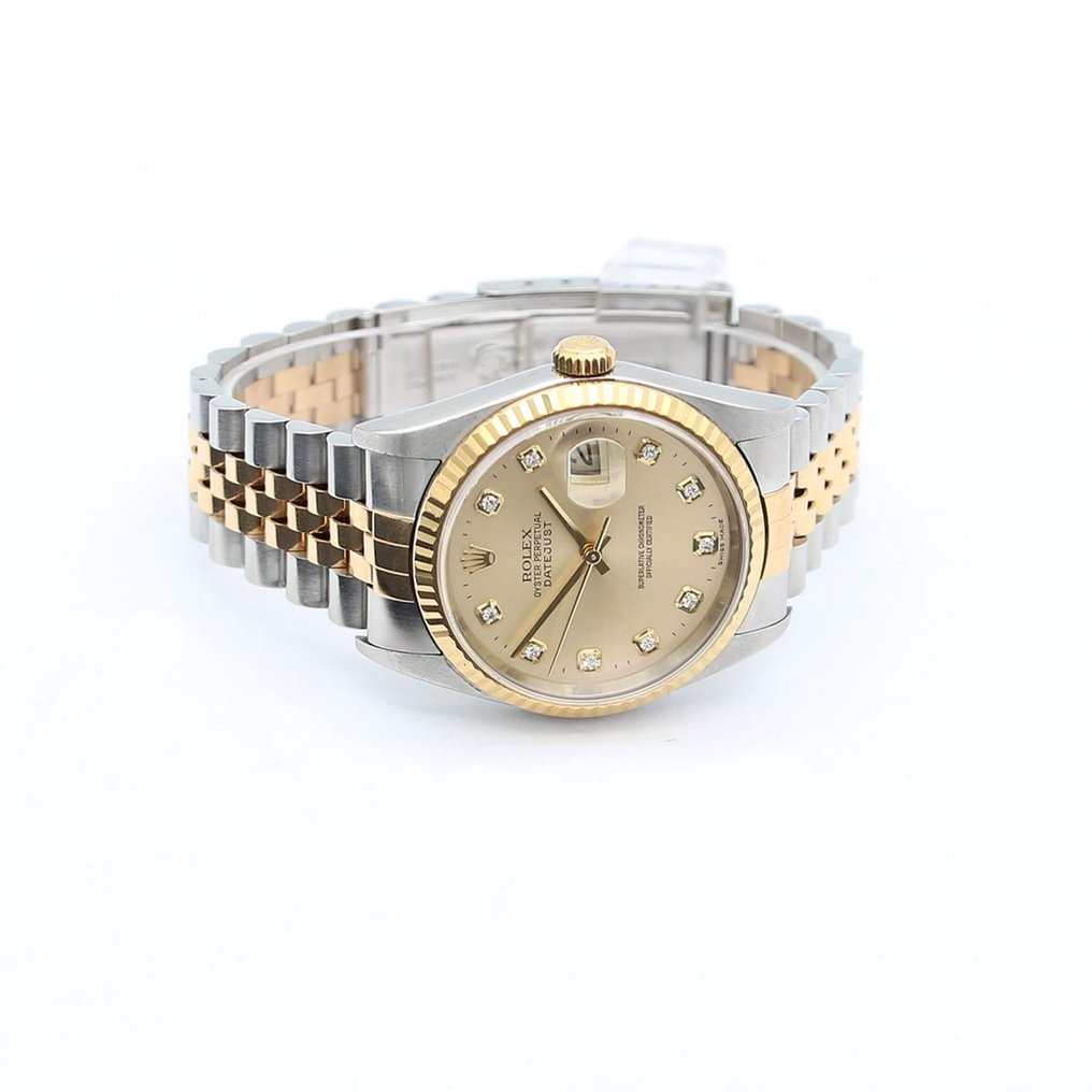 Rolex - Oyster Perpetual Datejust 36 - Champagne Big Diamonds Dial - 16233 - Unisexe - 1990-1999 #2.1