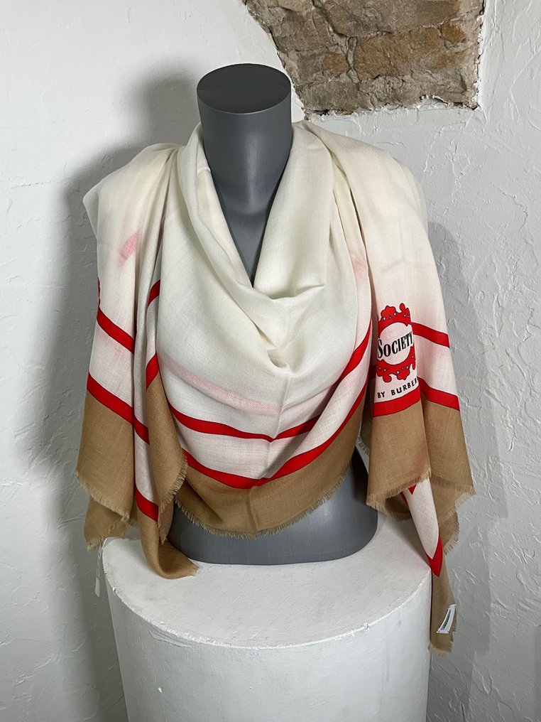 Burberry 100 CACHEMIRE Majestueux 195cm 95 cm Stole Shawl Catawiki