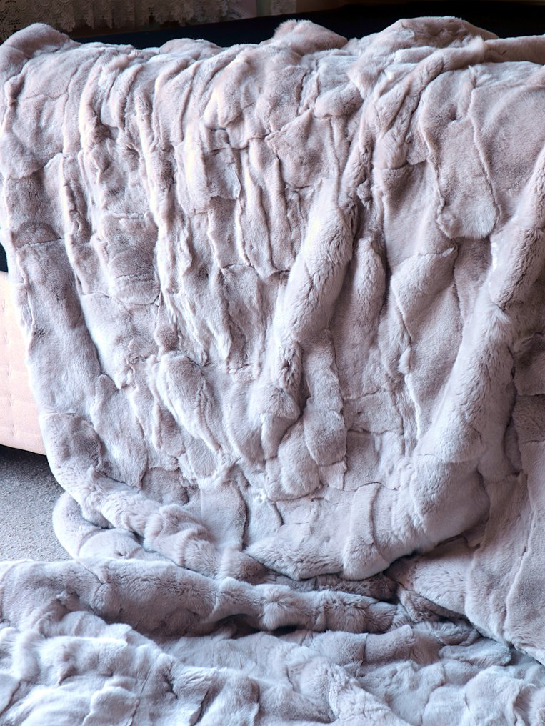 毯子  - 235 cm - 180 cm - 温暖沙色米色 #4.3