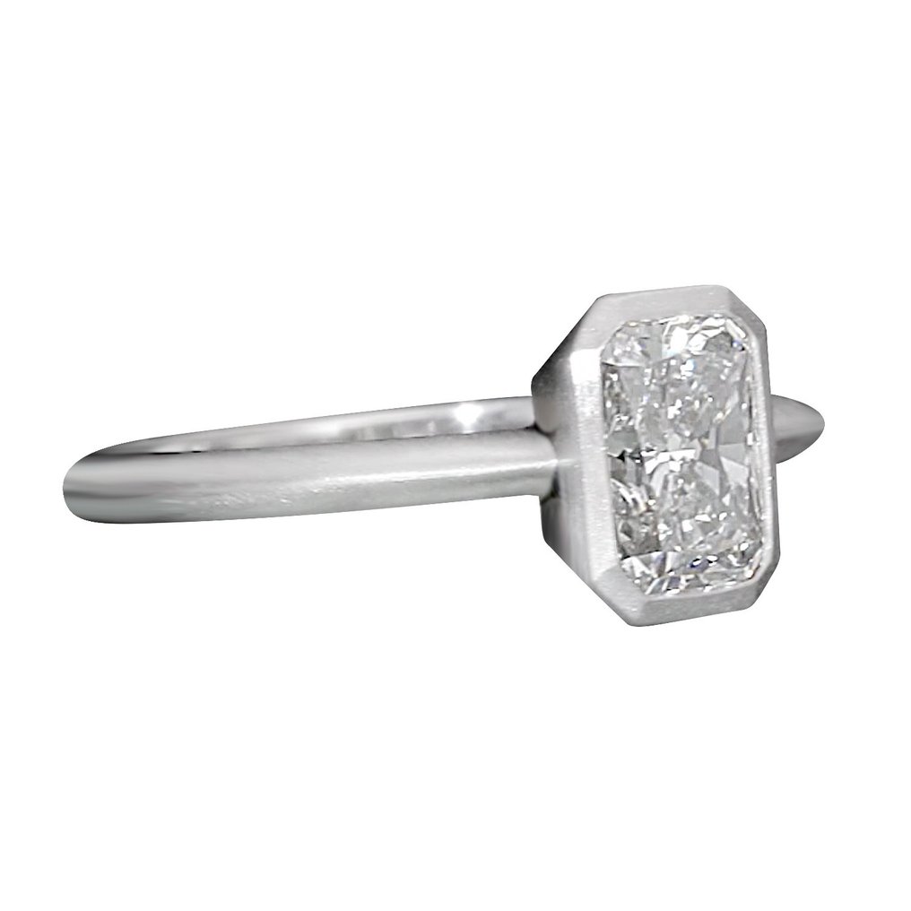 18 kt Weißgold - Ring - 1.02 ct Diamant #2.1