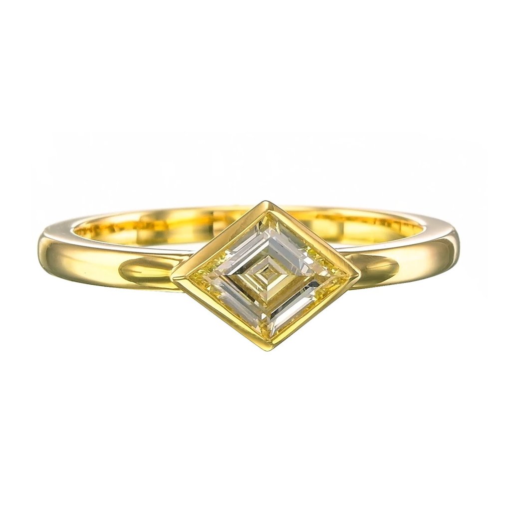 18 karat Gull - Ring - 0.51 ct Diamant #1.2