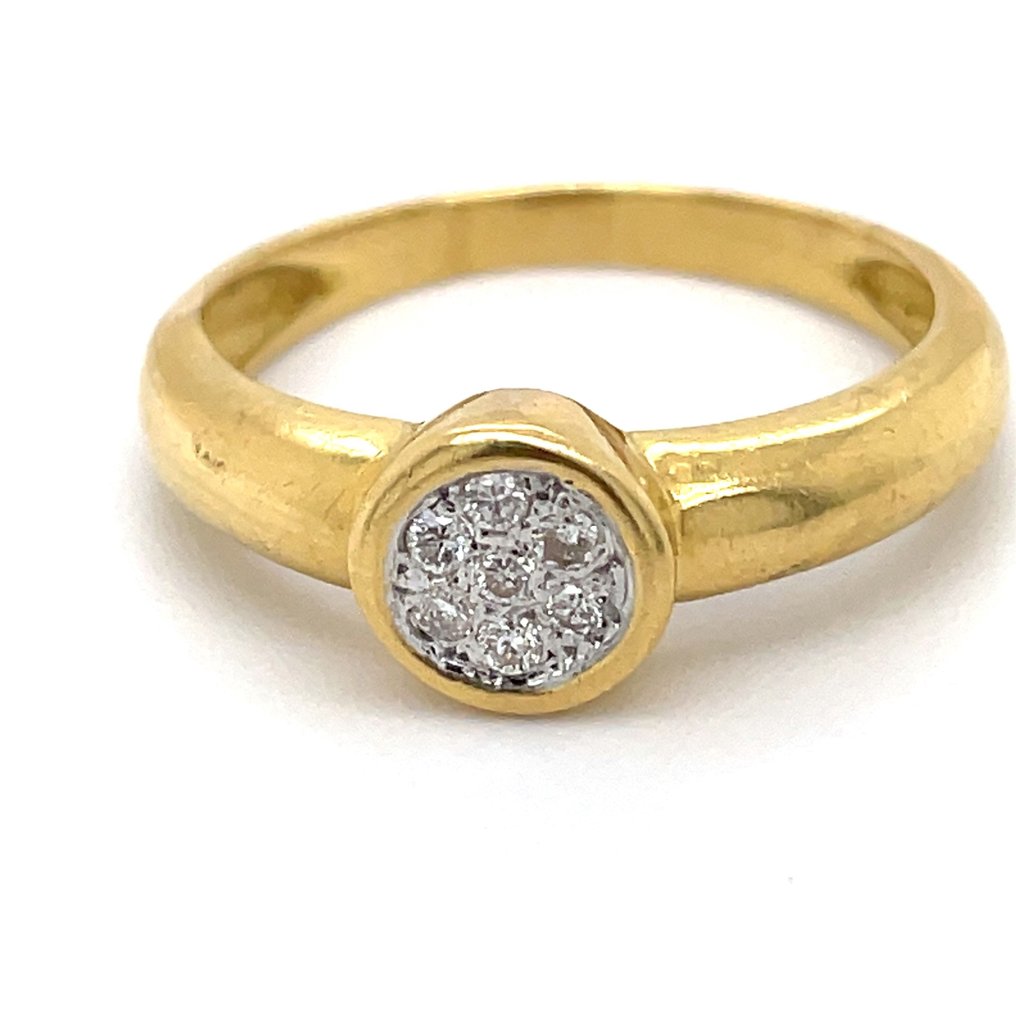 Ring - 18 karaat Geel goud Diamant  (Natuurlijk) #1.1