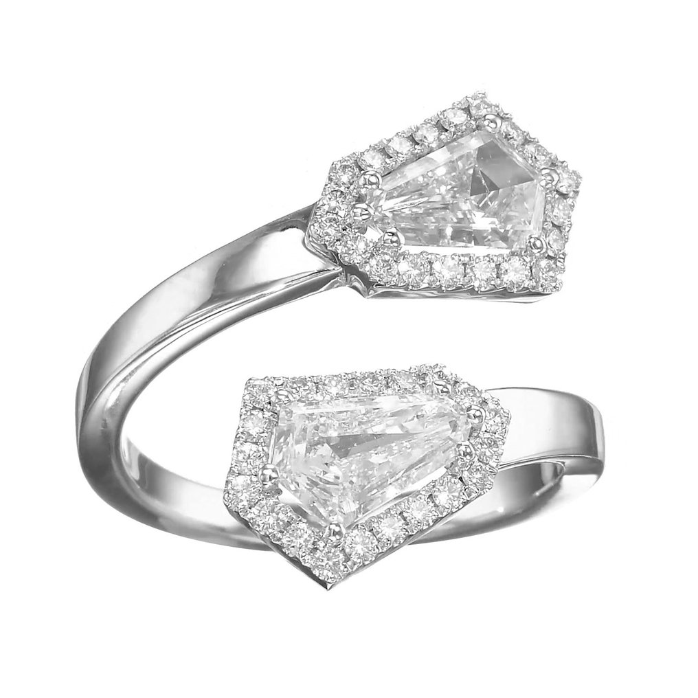 18 karaat Witgoud - Ring - 1.35 ct Diamant #1.1
